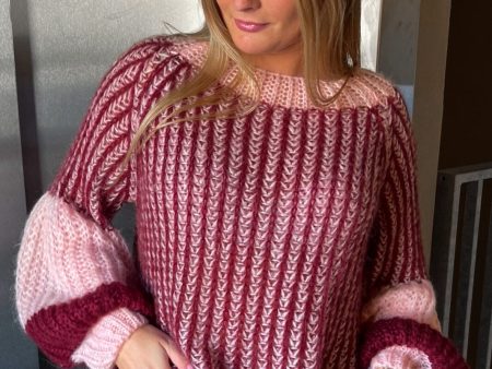 Noella - Liana Knit Sweater - 1287 Rust Blush Combo Supply