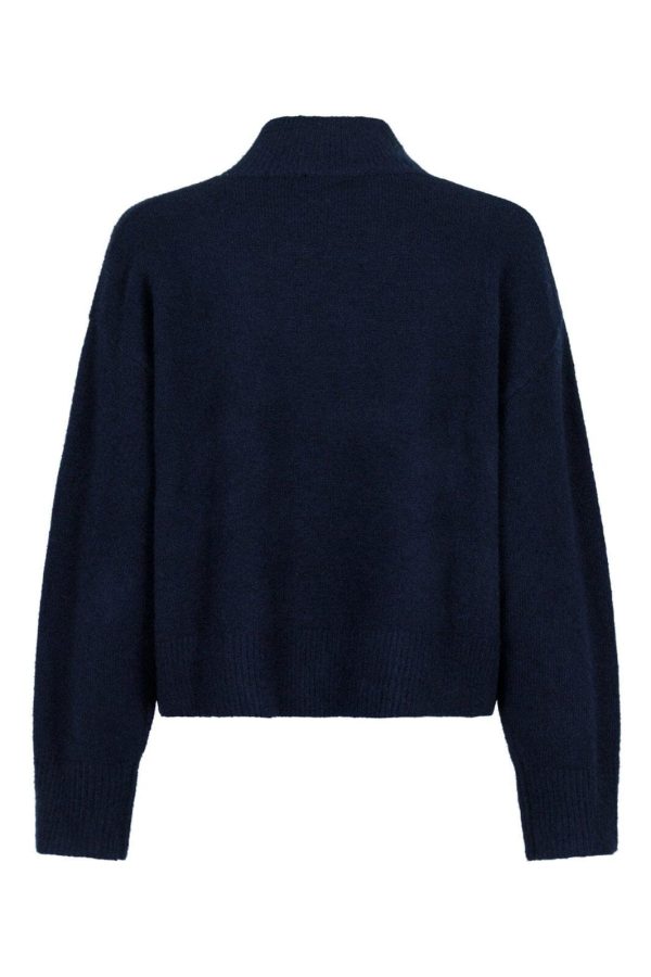 Neo Noir - Paulina Knit Blouse - Navy Online