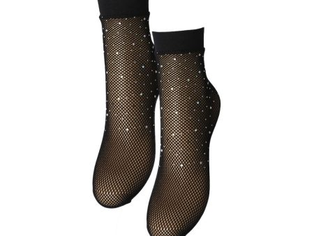 Pieces - Pcclaire Fishnet Glitter Socks 2-Pack - 4399031 Black Stones 2-Pack Supply