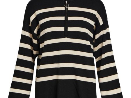 Object - Objester L S Knit Zip Pullover - 4177786 Black Sandshell Online Hot Sale