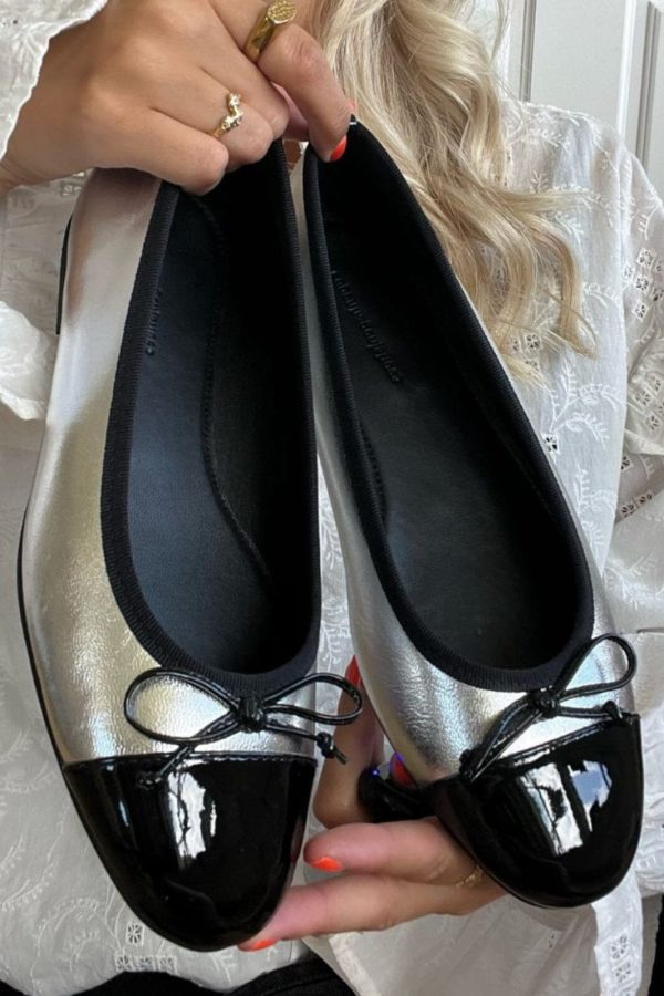 Copenhagen Shoes - My Own Ballerinas - 334 Silver   Black on Sale