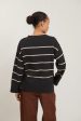 Basic Apparel - Winie O-neck Stripe - 722 Chocolate   Birch Fashion