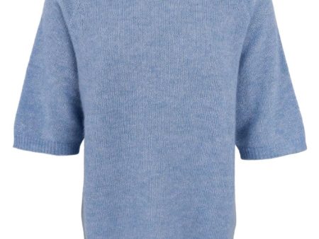 Black Colour - Bcdell Glitter Knit Jumper - Lt. Blue For Cheap