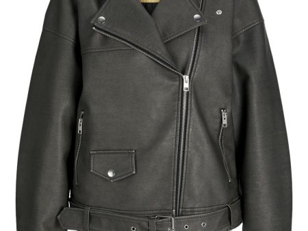 Jjxx - Jxfrida Washed Biker Jkt Ln - 4562168 Black Rub Off Supply