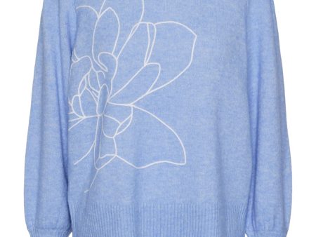 Y.A.S - Yasjuva Ls Knit Pullover - 4570347 Vista Blue Birch Stitch Online