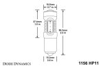 Diode Dynamics 1156 LED Bulb HP11 LED - Amber (Pair) Online Hot Sale