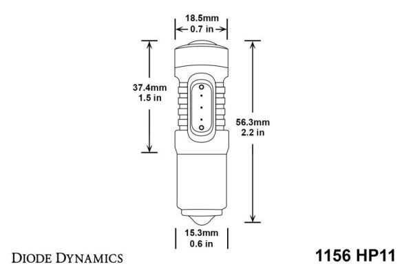 Diode Dynamics 1156 LED Bulb HP11 LED - Amber (Pair) Online Hot Sale