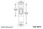 Diode Dynamics 1157 LED Bulb HP11 LED - Red Four on Sale