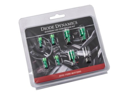 Diode Dynamics Mustang Interior LED Light Kit 18-19 Mustang Stage 1 - Green Online Sale