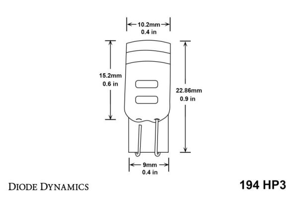 Diode Dynamics 194 LED Bulb HP3 LED - Blue Set of 12 For Cheap