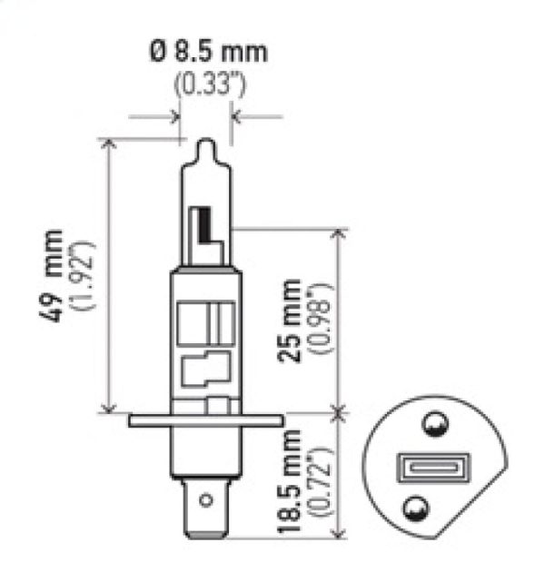 Hella Bulb H1 12V 55W P14.5s T2.5 on Sale