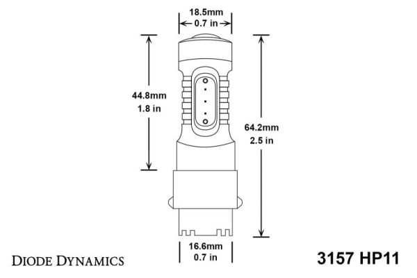 Diode Dynamics 07-13 GMC Sierra 1500 Rear Turn Tail Light LED 3157 Bulb HP11 LED - Red Set of 4 on Sale